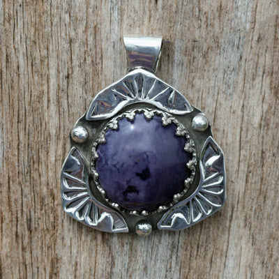 purple pendant tiffany sun moon sterling hand carved boho jewelry