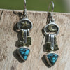 Cowgirl Boots and Country Guitar Turquoise Earrings
