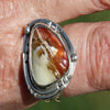 Translucent Petrified Wood Ring - Beautiful Details   Sz 8 1/2
