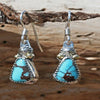 Kingman Blue Turquoise set in Sterling Silver with 18k gold Accents, Boho, Gypsy