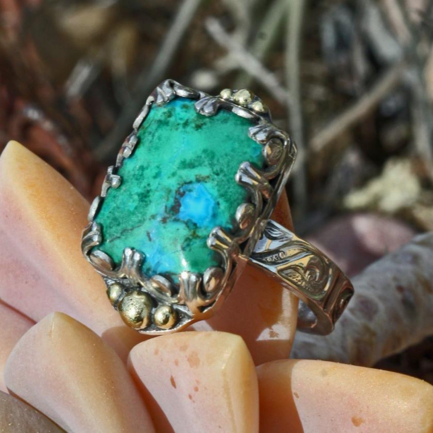 jewelry green turquoise blue detail sterling boho gypsy festival fashion 